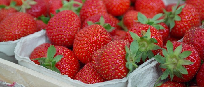 Strawberries at a food festival